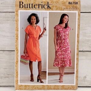 ⭐️5 for $28⭐️ NEW Butterick B6758 Women’s Sewing Patterns UNCUT